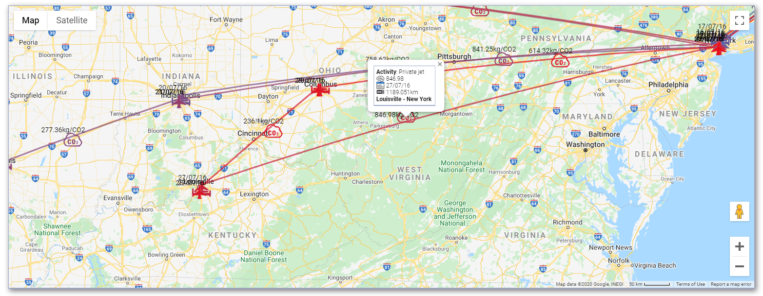 image-1 Google map of carbon impact